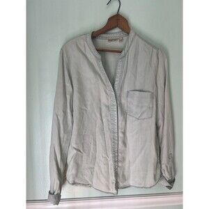 Holding Horses Shirt M Dimanche Pearl Snap Button Up Long Sleeve Western Anthro